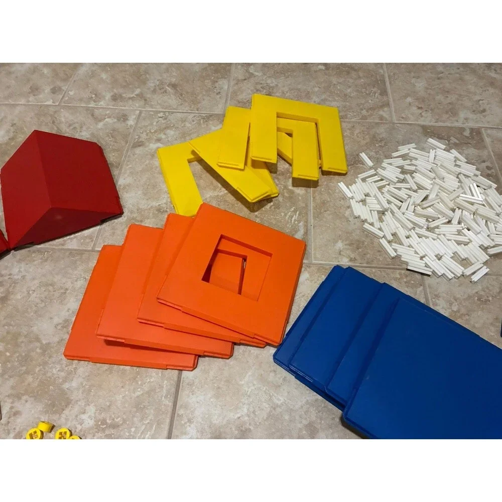 Vintage Tupperware Toys Build-O-Fun Master Builder Block Lot 267 Pieces
